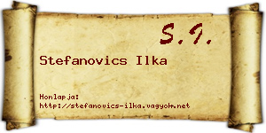 Stefanovics Ilka névjegykártya